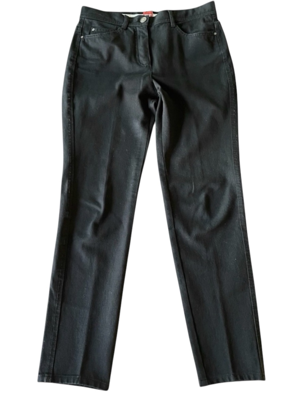 Olsen Europe Black Mona High Waist Tapered Leg Ankle Jeans (S/6)